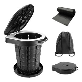 Kit De Inodoro Portátil Para Camping Altura Ajustable Coche
