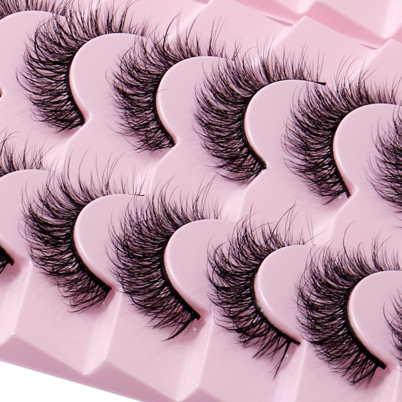 14 Pairs 6D False Eyelashes Fluffy Faux Mink D Curl