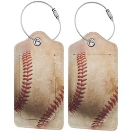 Richugui Baseball Suitcase Tags, Air Travel with Address Tag,Suitcase Label Tag Waterproof Luggage Handbag Tag Suitcase Bag Labels Luggage Tag
