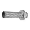 X AUTOHAUX Motorcycle Exhaust Silencer Exhaust Pipe Silver Tone 150mm