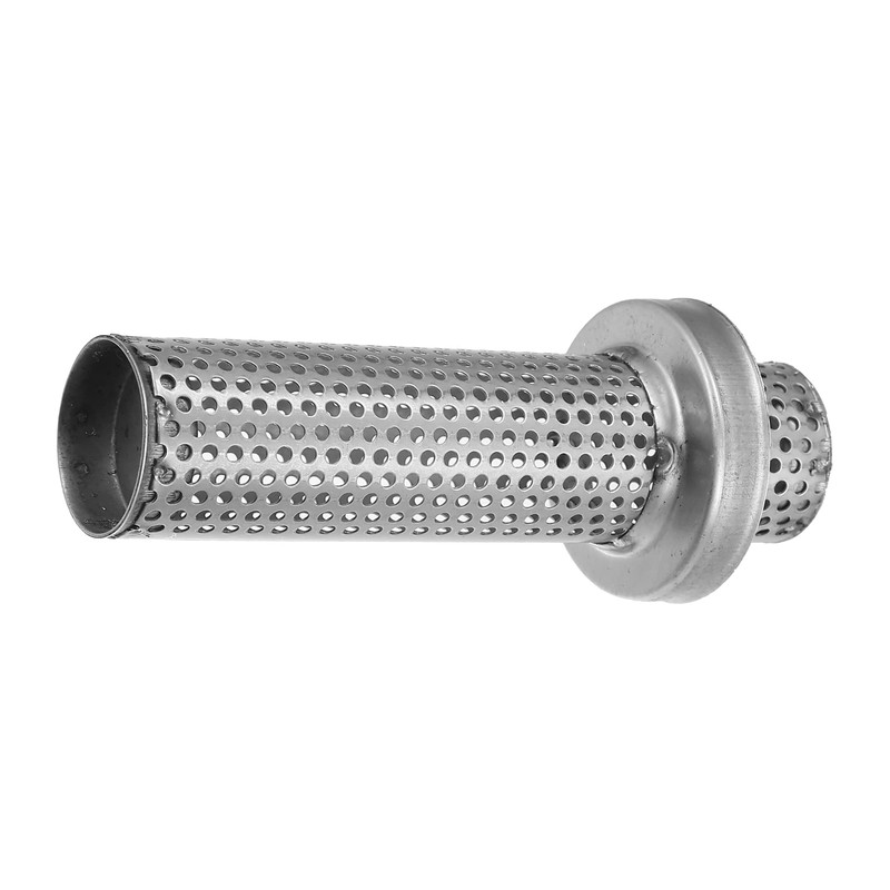 X AUTOHAUX Motorcycle Exhaust Silencer Exhaust Pipe Silver Tone 150mm