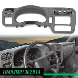 transmotor2014 Cluster Dash Radio Bezel Doubledin Gray Fit For 98-04 Blazer S10 Jimmy Sonoma