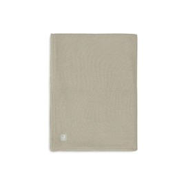 Jollein 517-511-67054 Babydecke Strickdecke mit Teddyfell Basic Knit Olive (75x100 cm)