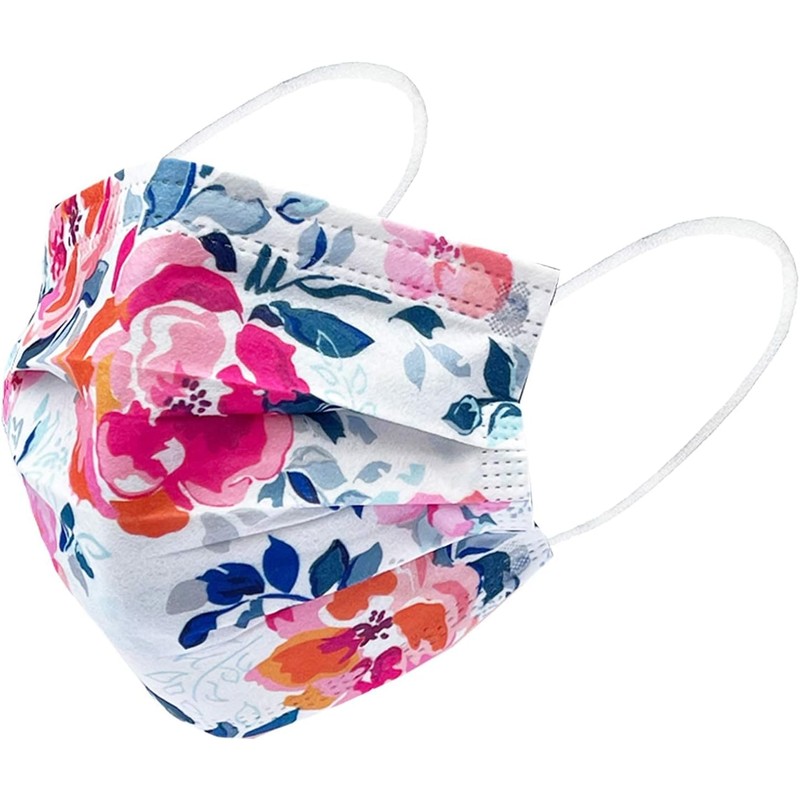 Everydayspecial Disposable Floral Print Safety Mask 3 Layer Protection Face