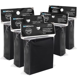 Mlikero Pack of 500 Soft Trading Card Sleeves, 66 x 91 mm Standard Size Trading Card Inserts, Perfect Fit for Trading Cards, Sports Cards (Black)
