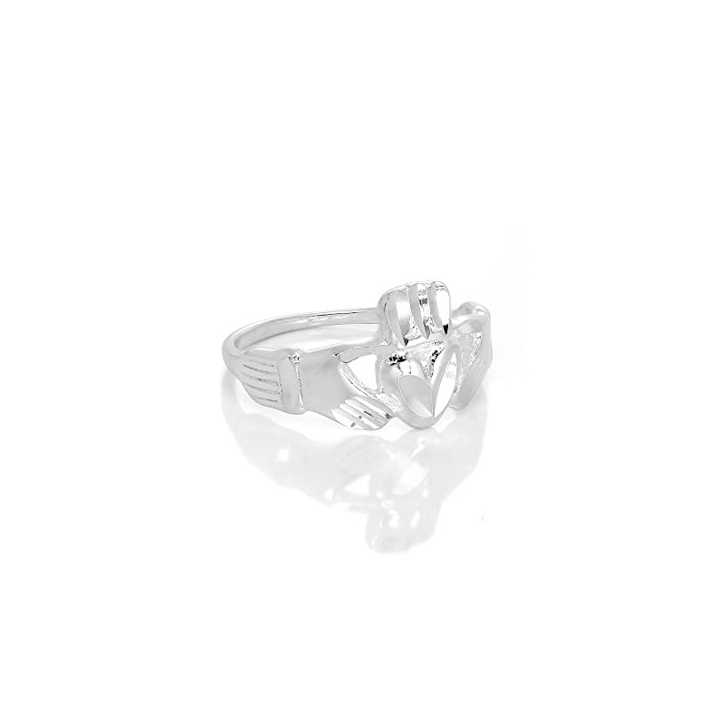 Sterling Silver Irish Claddagh Ring Size W (I - W