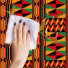 Buxiuer Juneteenth Tablecloth African American Party Decoration Kente Print Disposable