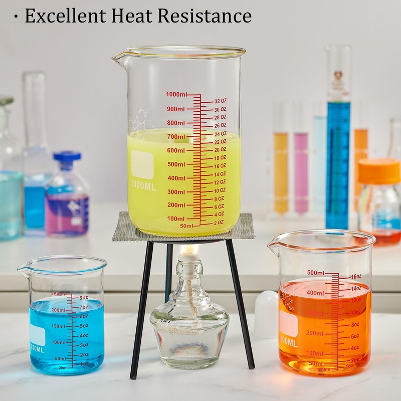 High Borosilicate Glass Measuring Cup-V-Shaped Spout,1000ml(32OZ) Glass Measuring Beaker for