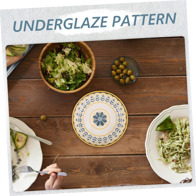 Mikinona Ceramic Pie Dish Oven Safe Platter Charcuterie Plate Round