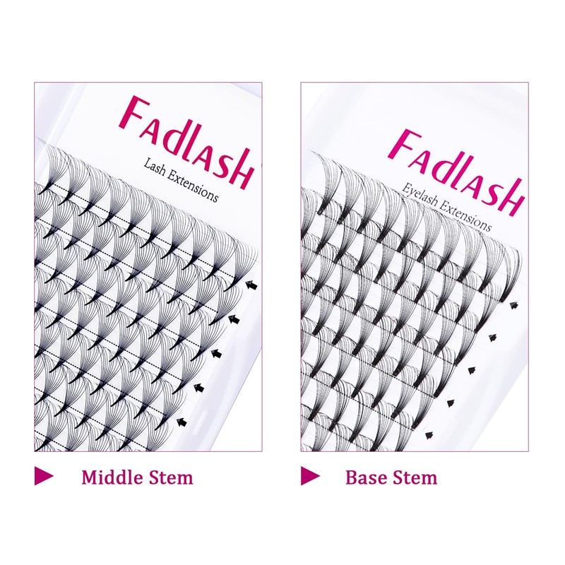 Volume Eyelashes, 10D, 0.07 mm, C Curl, 9 mm, Ready