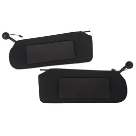 C5 & Z06 Corvette Replacement Sun Visor - Set of 2 with LED Lit Mirrors - Black for 1997-2004 Corvettes