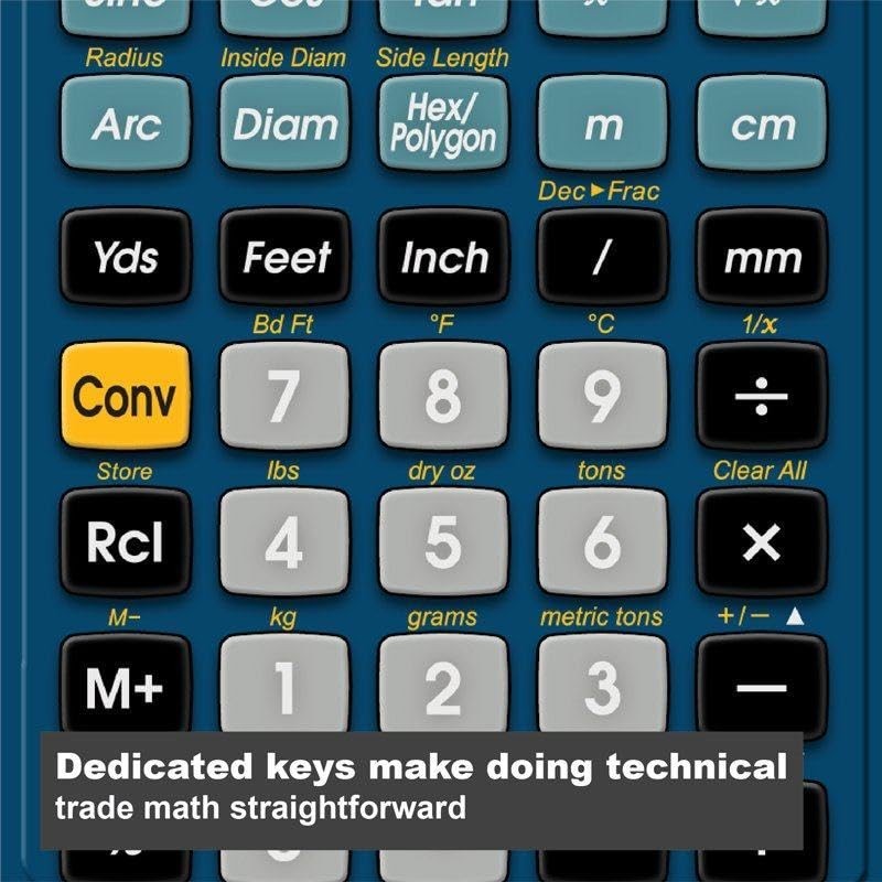 Calculated Industries 4400 TradesmanCalc Technical Trades Dimensional Trigonometry and Geometry