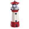 Jumbl 15" Red Solar Lighthouse with Rotating LED – Nautical