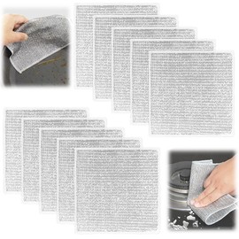 Vicloon 10 PCS Multipurpose Wire Dishwashing Rags for Wet and Dry, Multifunctional Wire Cleaning Cloths, Non-Scratch Wire Dishcloth Cloths for Kitchen, Reusable Kitchen Cleaning Dish Towels Dish