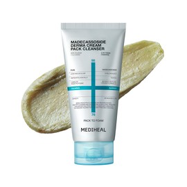 Mediheal Derma Cream Pack Cleanser [Madecassoside] - 1 Minute Mask to Foam Cleanser - Deep Cleansing & Pore Cleansing Effect - Smooth Texture Care - Hydrating & Non-Irritating Formula (4.06 fl. oz.)
