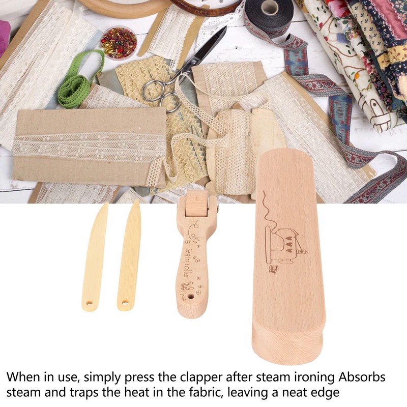 Tissting Tailors Clapper Set Wooden Quilters Pressing Seam Flattening with