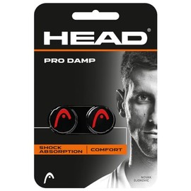 HEAD Pro Damp Vibration Dampener for Tennis Racquets, 2 Per Pack, Black/Red Color