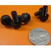 Nylon Knurled Slotted Head Thumb Screws Black 1/4-20 Thread x