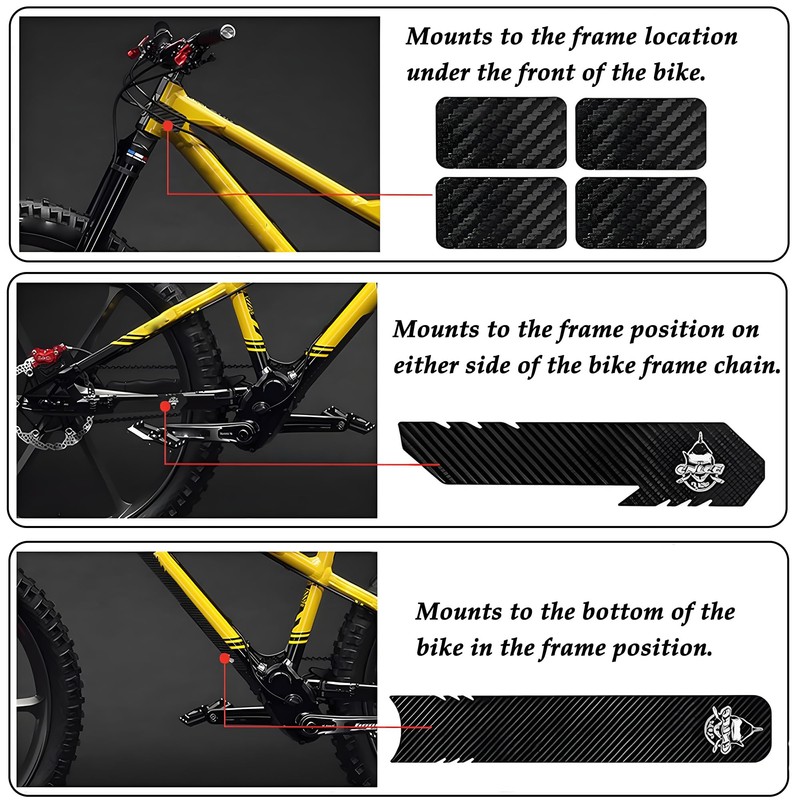 CHENNAN Bicycle Frame Protection Carbon Sticker Bicycle Frame Protection Sticker