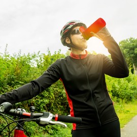 Ion8 Leak Proof Tour Water Bottle, Frosted Red, 750 ml Capacity