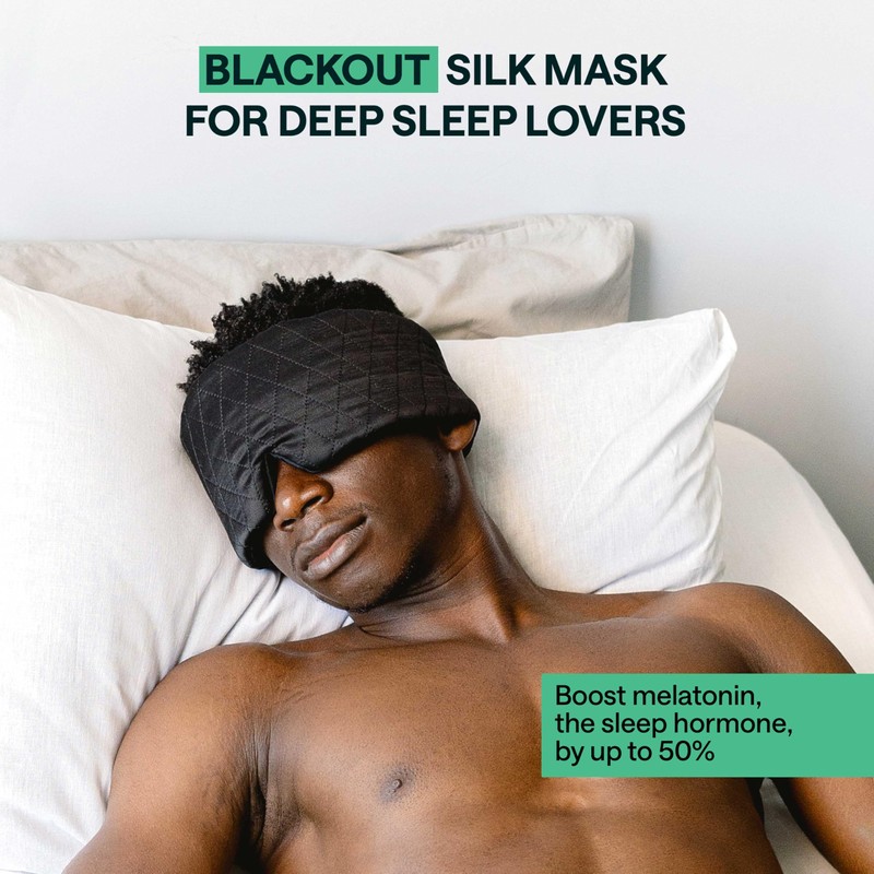 100% Mulberry Silk Sleep Mask – Total Blackout Eye Mask
