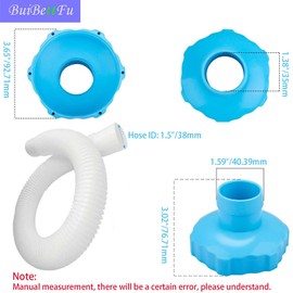 25016 Above Ground Pool Skimmer Hose and Adapter B Replacement Part Set Compatible with Intex Above Ground Pool Skimmer
