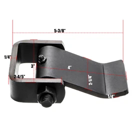 Coloch 4 Pack Weld On Dump Trailer Hinges for Door, Steel Truck Gate Hinge Heavy Duty Trailer Door Hinge Strap Style Short Leaf Greaseable Tailgate Hinge
