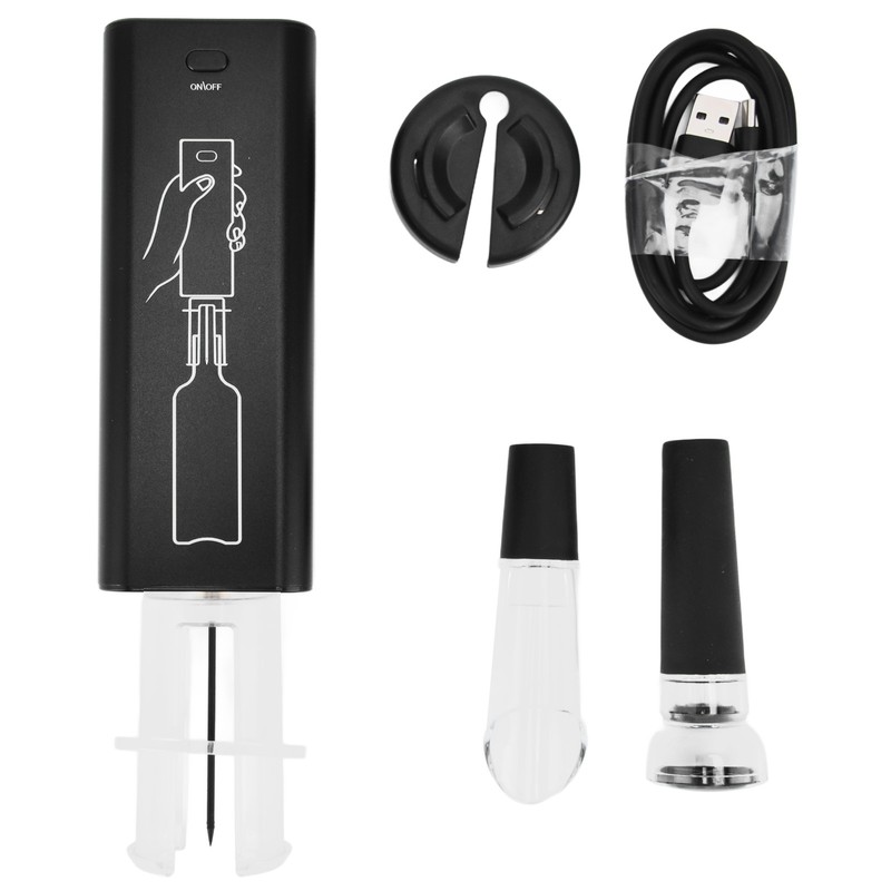Electric Wine Opener Aluminum Alloy USB Charging Automatic Corkscrew Set