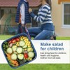 1500mL Bento Box Portable Lunch Box with 4 Compartments, Leak