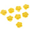Yellow 8PCS Knobs & Handles Modern Ceramic Rose Flower Drawer