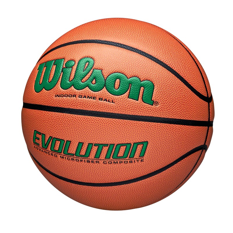 WILSON Evolution Indoor Game Basketball, Green, Size 7-29.5"