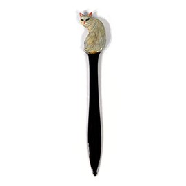 LX Wholesale Pack Handpainted Gray Cat Letter Opener (Set of 12)