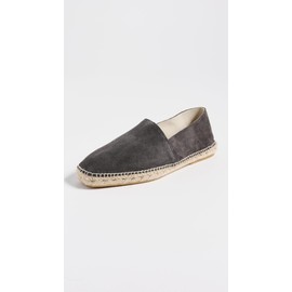 Manebi Men's Suede Square Toe Espadrilles, Suede Carbon Grey, 11 Medium US