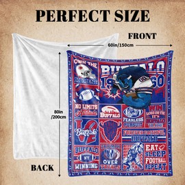 KETBLNB Gifts for Men Women, Travel Blanket, Throw Blanket for Couch 80"x60", Gear for Men, Cooling Blankets for Hot Sleepers, Football Stuff for Men