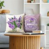 KISVODS Spring Pillow Covers 18x18 Purple Spring Summer Farmhouse Decorations