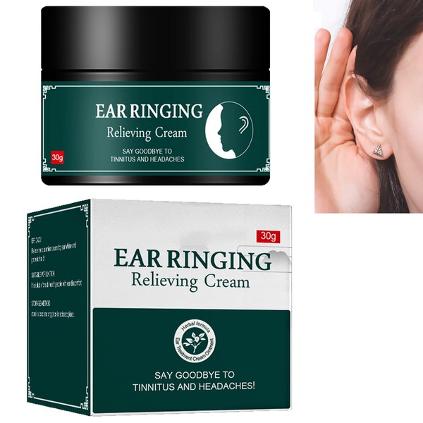 Ear Ringing Relieving Cream,Tinnitus Relief Treatment Cream,Ear Ringing Relieving Soothing Cream,Tinnitus Treatment Cream,Tinnitus Cream, Natural Plant Soothing Tinnitus Ear Care