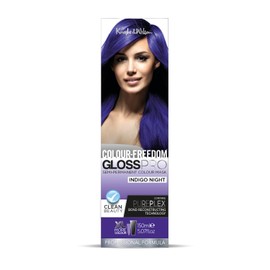 Colour-Freedom Gloss Pro 150ml Indigo Semi-Permanent Hair Colour - Ultra-Vibrant Vegan Colour Mask with PurePlex | Ammonia Free Colour Lasts Up To 6-10 Washes