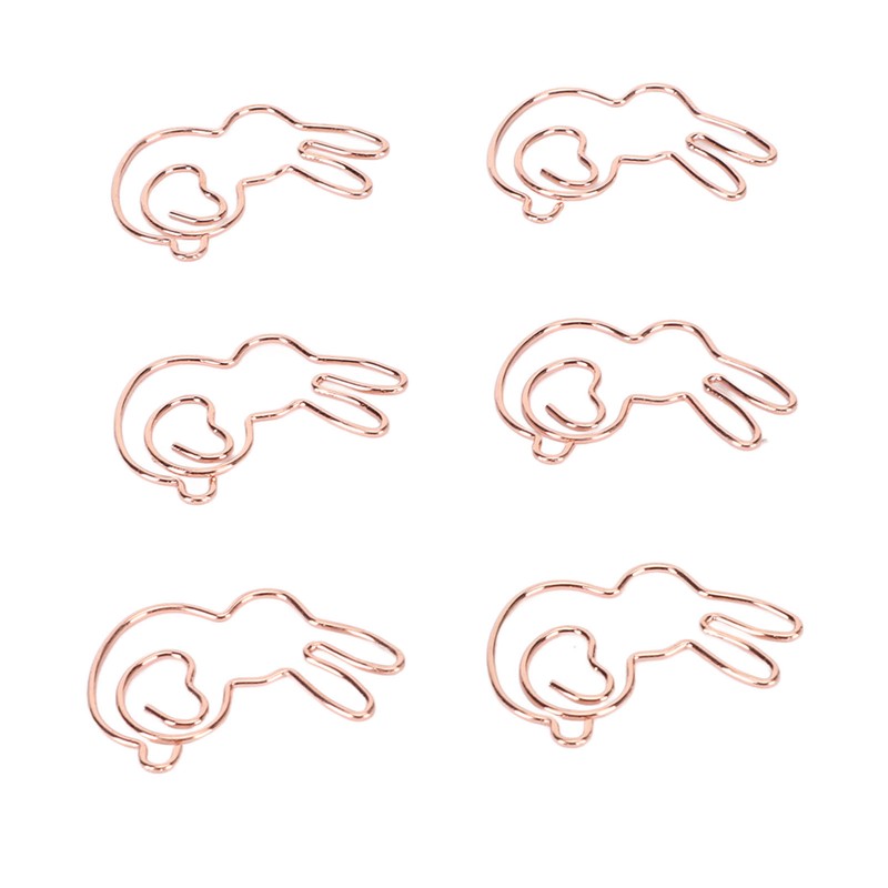 160Pcs Kids Paper Clips Bunny Style Smoothing Strong Metal Exquisite