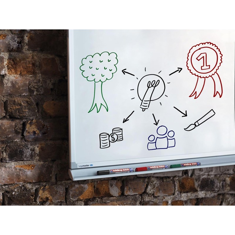 edding 250 Whiteboardmarker Set - bunte Farben - 4 Whiteboard