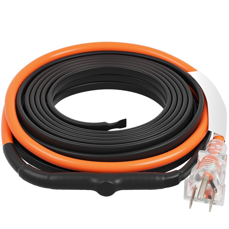 VEVOR Self-Regulating Pipe Heating Cable, 12FT 5W/FT Heat Tape for