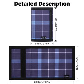 FORYEE Men’s Nylon Trifold RFID Wallet with ID Window, Slim Security Wallet for Card Cash Holder, Modern Fashion Stylish Wallet Gifts for Teen Boys and Men, One Size -Block DarkBlue