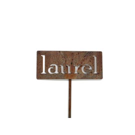 Classic Metal Garden Markers Clearance Items 20 to 33 Inches Tall (laurel 20", Naturally Rusted)