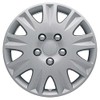 Elite Auto Chrome 4-Pack of 15' Push-on Silver Hubcaps fit