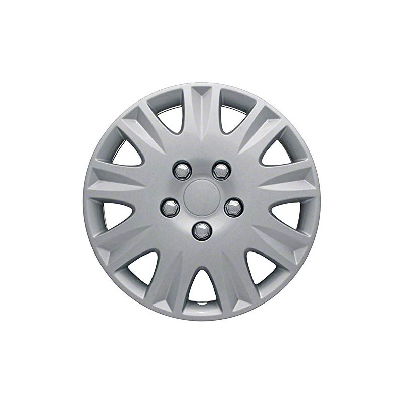 Elite Auto Chrome 4-Pack of 15' Push-on Silver Hubcaps fit