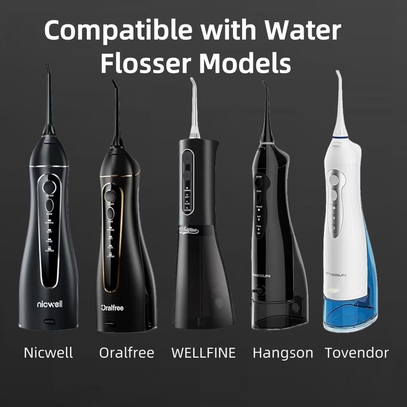 Replacement Heads for Nicwell, Oralfree, WELLFINE, Hangsun, Tovendor Water Flosser,4