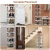 NewHome Small 6 Tier Foldable Corner Narrow Vertical Shoe Rack