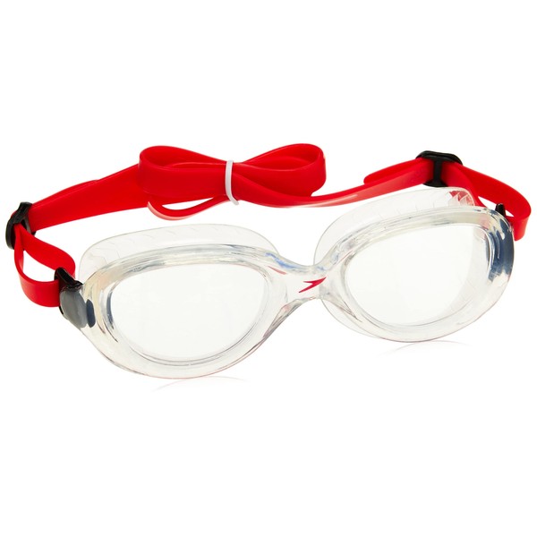 Speedo Unisex Kids Child Futura Classic Swimming Goggles, Lava Red/Clear, One Size