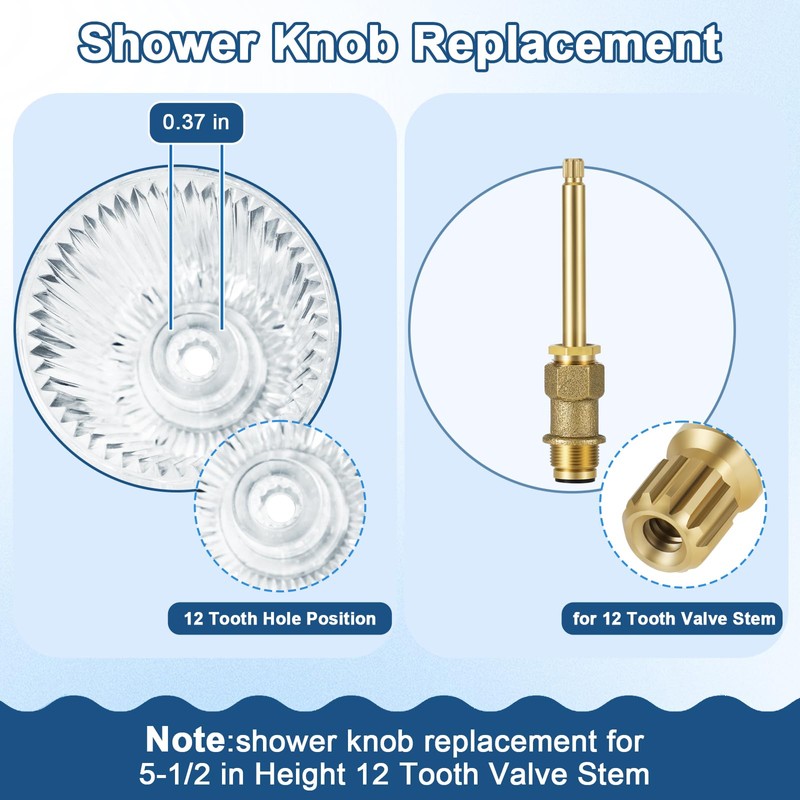 UCDETD 2 Piece Shower Knobs Replacement, Compatible with Price Pfister