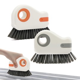 Window Grooves Cleaning Tool Cleaning Brush Bathroom Hand Brush - Multifunctional Tile Cleaning Scrubbing Brush Scrubbing Cleaning Brush for Blinds Corners Kitchen Roller Shutters Pack of 2
