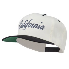 e4Hats.com California Embroidered Snapback Cap - Natural Black OSFM